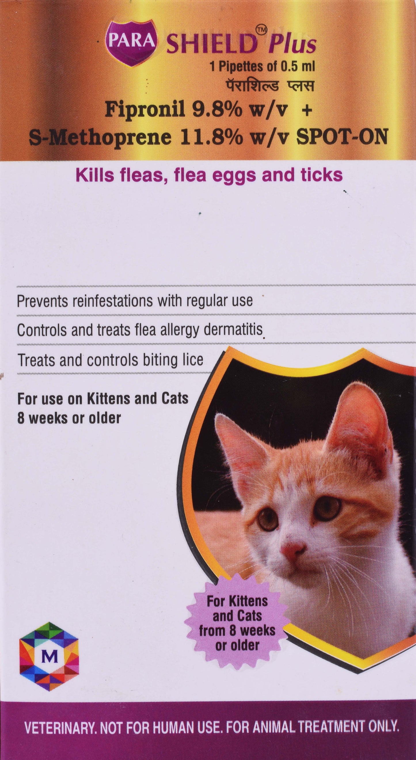 Spot On Treatment for Cats | Highly Effective Tick, Flea & Lice Prevention | Fipronil-Powered Formula for Healthy, Happy Cats & Kittens