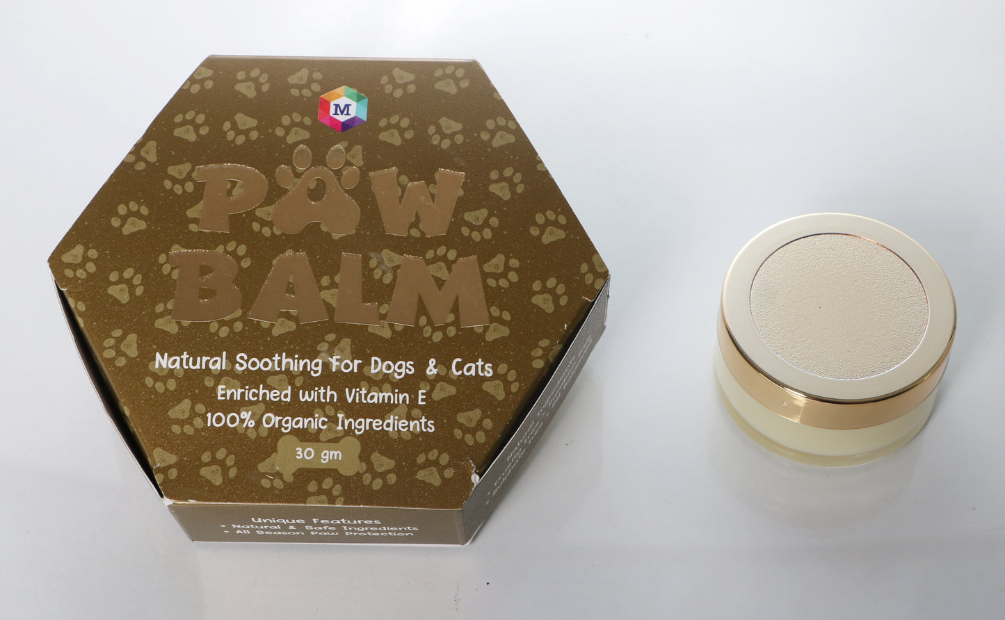 Paw Balm for Dogs & Cats with Shea Butter, Cream, Wax, Butter Natural Soothing| 100% Natural |Heals & Repairs Paws - 30 gram (Pack of 2)