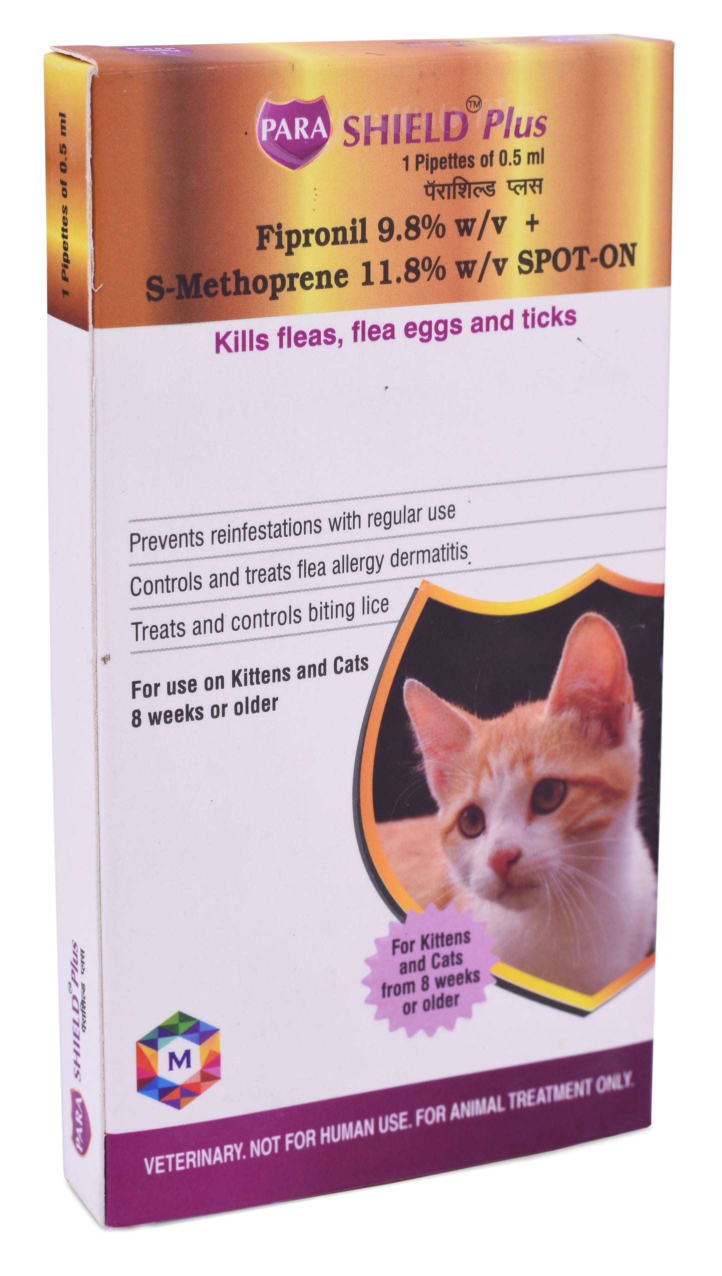 Spot On Treatment for Cats | Highly Effective Tick, Flea & Lice Prevention | Fipronil-Powered Formula for Healthy, Happy Cats & Kittens