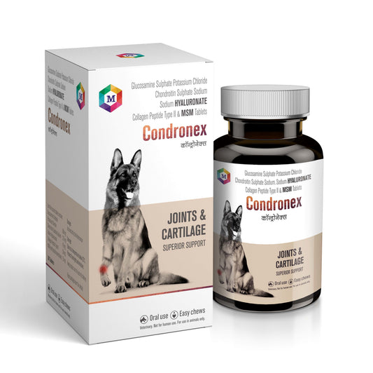Condronex Pro Joint and Cartilage | Hip, Joints Supplement for Dogs & Cats | Suitable for All Breeds - 30 Tablets