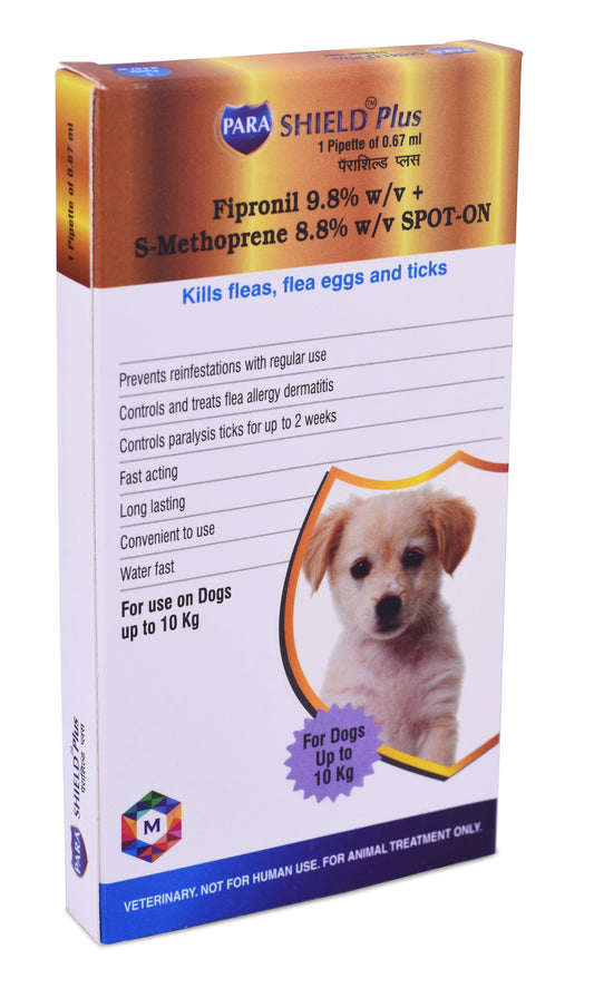 Parashield Plus Spot On Solution For Ticks And Fleas - Dog (Up To 10 Kg)