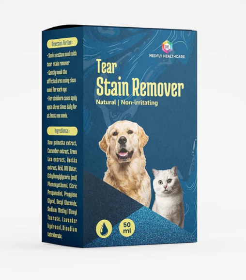 VisioNex Tear Stain Remover for Dogs & Cats, 50 ml, Pet Eye Care Formula